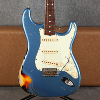 Fender Custom Shop 1963 Stratocaster Heavy Relic - Lake Placid Blue Over Sunburst - 2nd Hand